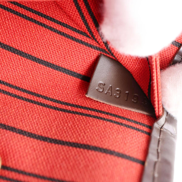 LOUIS VUITTON Neverfull MM Damier Ebene Shoulder Bag Brown