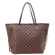 LOUIS VUITTON Neverfull MM Damier Ebene Shoulder Bag Brown