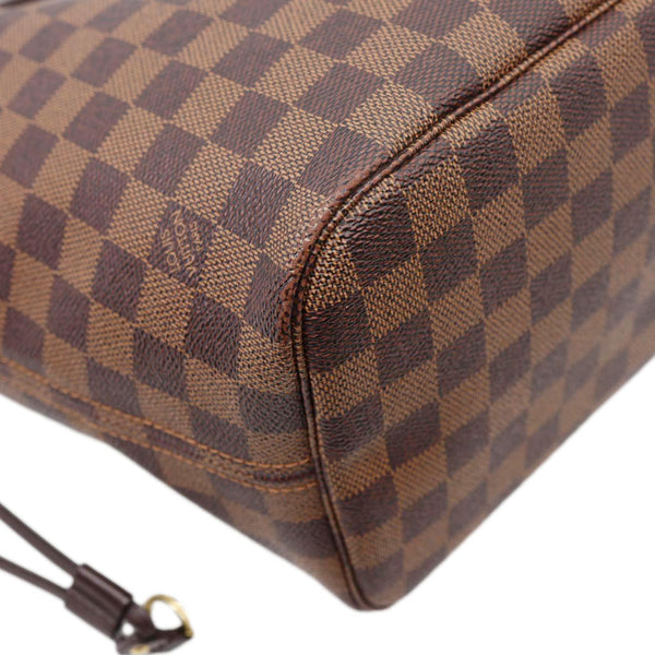 LOUIS VUITTON Neverfull MM Damier Ebene Shoulder Bag Brown