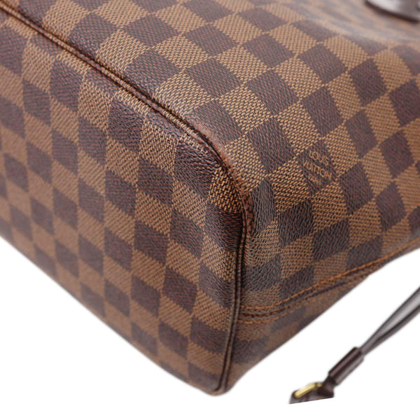 LOUIS VUITTON Neverfull MM Damier Ebene Shoulder Bag Brown
