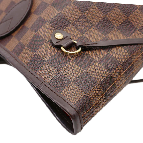LOUIS VUITTON Neverfull MM Damier Ebene Shoulder Bag Brown