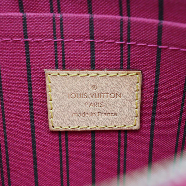 LOUIS VUITTON Neverfull Monogram Canvas Pochette Wristlet Brown