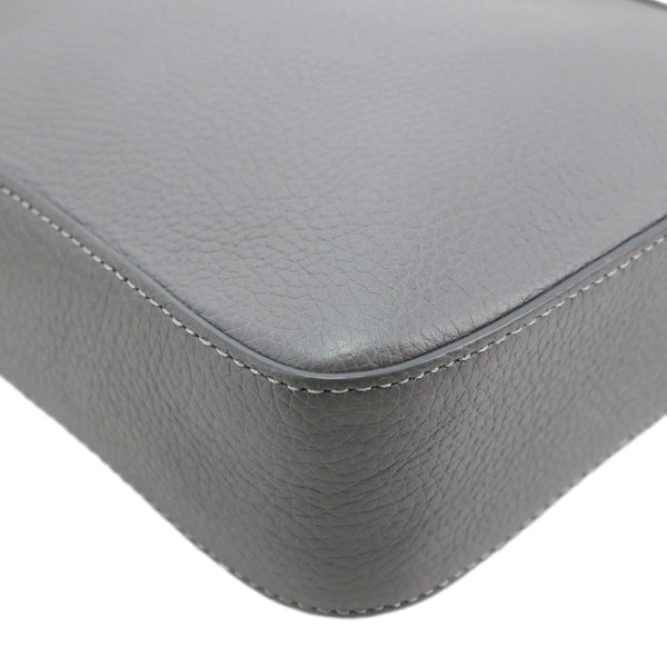BURBERRY Thornton Small Embossed Leather Crossbody Bag Grey