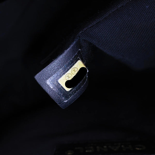 CHANEL PST Petite Quilted Caviar Leather Shopping Tote Black