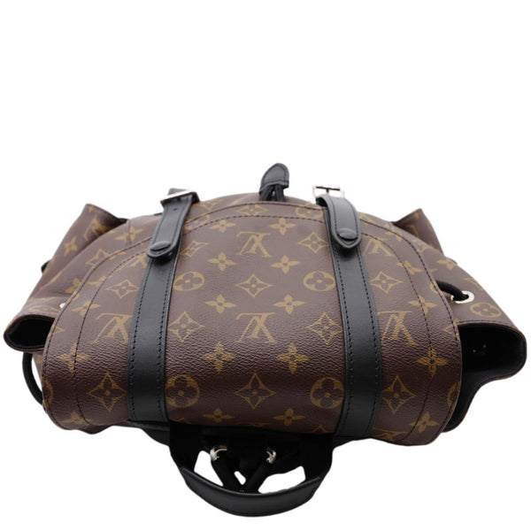 LOUIS VUITTON Christopher Monogram Macassar Canvas Backpack Bag Brown