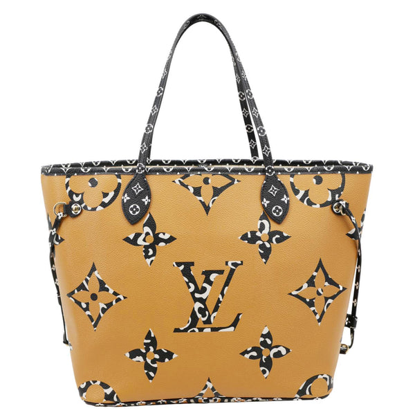 LOUIS VUITTON Neverfull MM Monogram Jungle Shoulder Bag Ivory