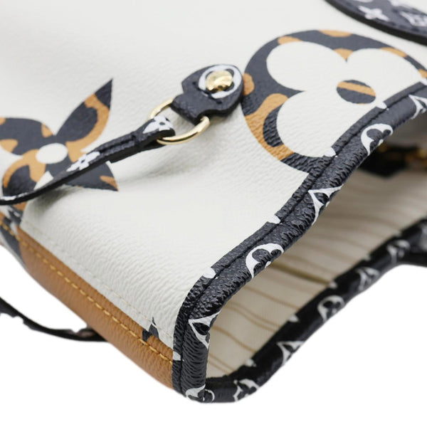 LOUIS VUITTON Neverfull MM Monogram Jungle Shoulder Bag Ivory