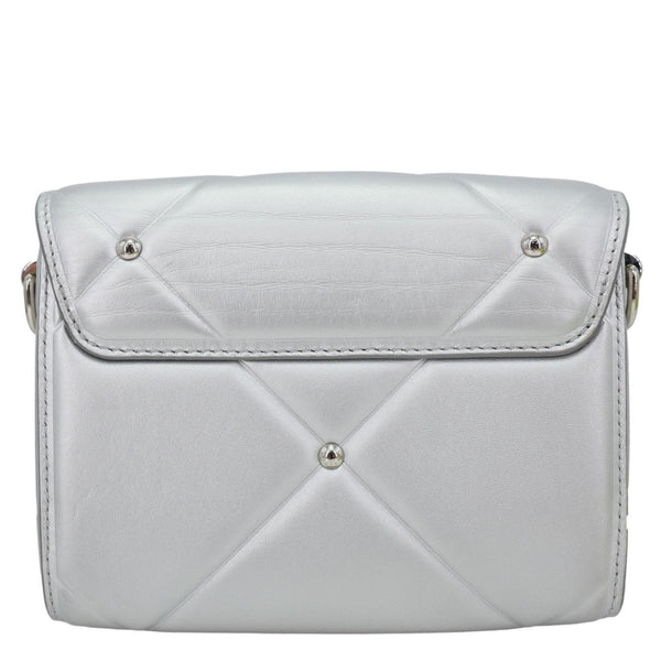 LOUIS VUITTON Twist Metallic Pillow Calfskin Leather Shoulder Bag Silver