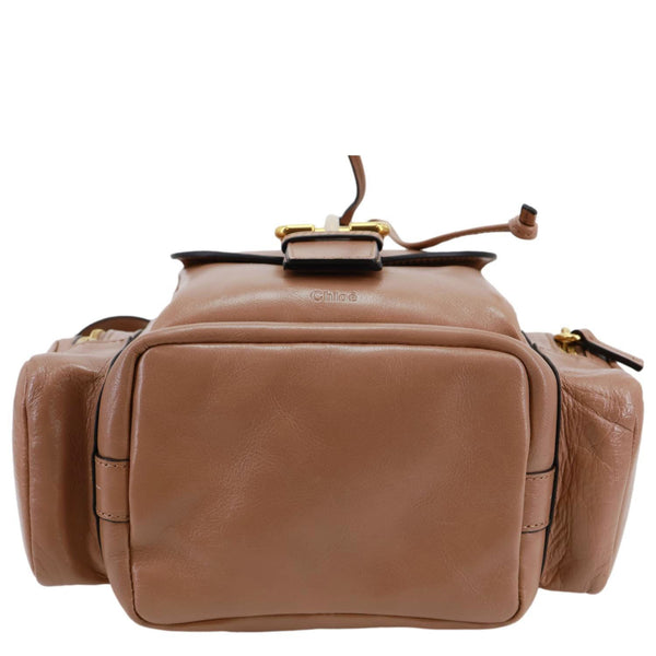 CHLOE Camera Bucket Smooth Leather Shoulder Bag Peach