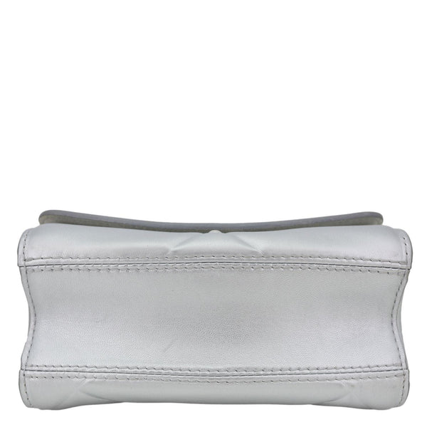 LOUIS VUITTON Twist Metallic Pillow Calfskin Leather Shoulder Bag Silver