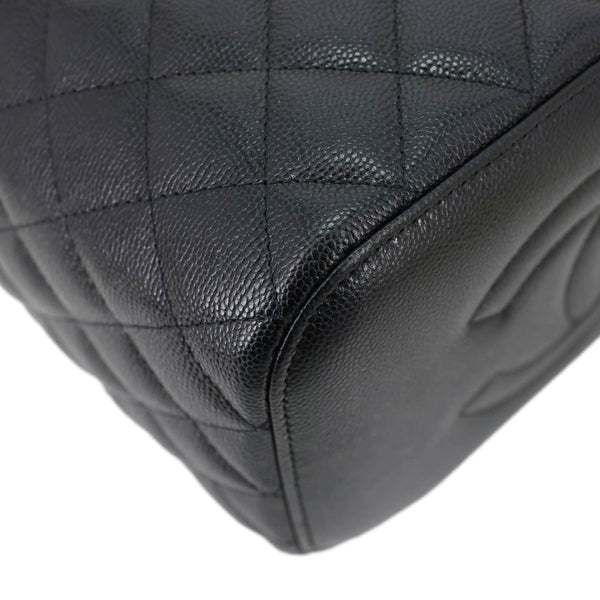 CHANEL Quilted Caviar Leather Vanity Case Black