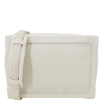 LOUIS VUITTON Solar Ray Soft Trunk Monogram Taurillon Embossed Leather Crossbody Bag White