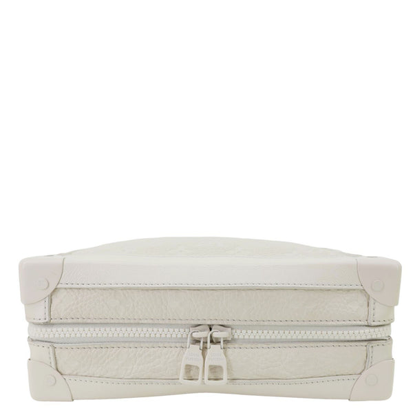 LOUIS VUITTON Solar Ray Soft Trunk Monogram Taurillon Embossed Leather Crossbody Bag White