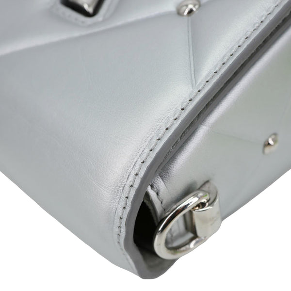 LOUIS VUITTON Twist Metallic Pillow Calfskin Leather Shoulder Bag Silver