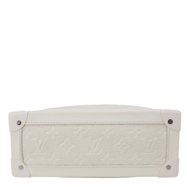 LOUIS VUITTON Solar Ray Soft Trunk Monogram Taurillon Embossed Leather Crossbody Bag White