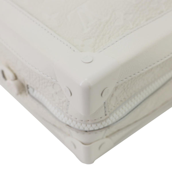 LOUIS VUITTON Solar Ray Soft Trunk Monogram Taurillon Embossed Leather Crossbody Bag White