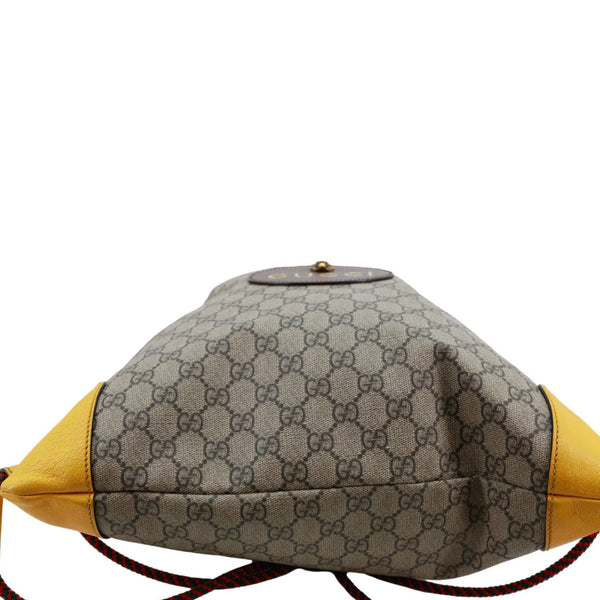 GUCCI Neo Vintage Drawstring GG Supreme Canvas Backpack Beige 473872