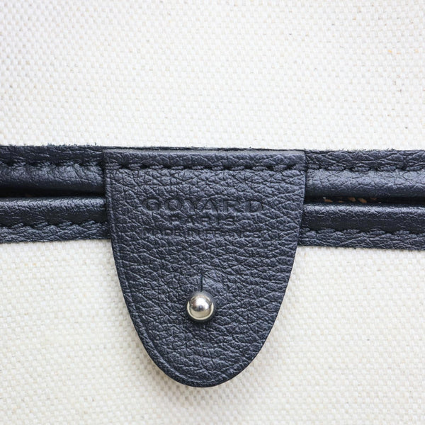 GOYARD Artois PM Chevron Print Coated Canvas Tote Bag Black