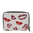 Saint Laurent Lip Print Grained Leather Wallet