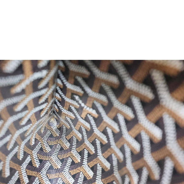 GOYARD Artois PM Chevron Print Coated Canvas Tote Bag Black