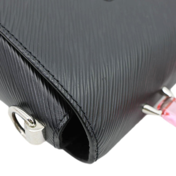 LOUIS VUITTON Twist Short Handle Epi Leather Crossbody Bag Black