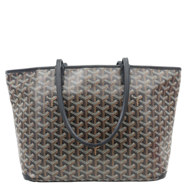 GOYARD Artois PM Chevron Print Coated Canvas Tote Bag Black