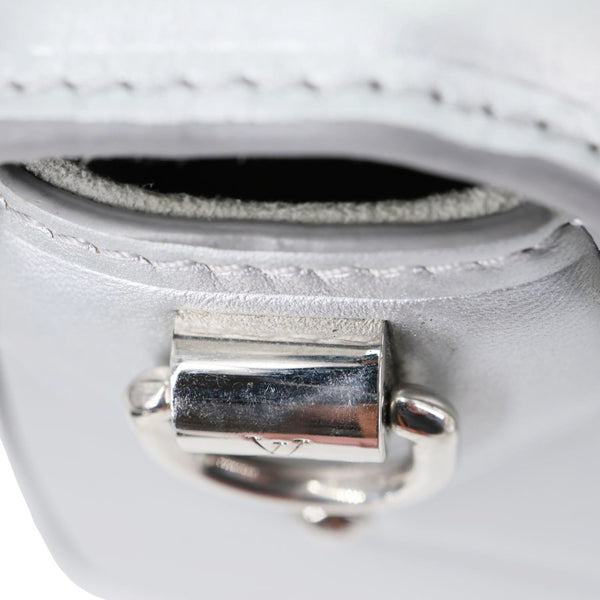 LOUIS VUITTON Twist Metallic Pillow Calfskin Leather Shoulder Bag Silver