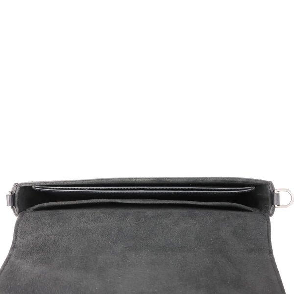 LOUIS VUITTON Felicie Pochette Epi Leather Crossbody Bag Black