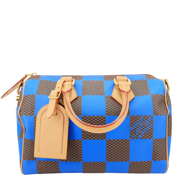 LOUIS VUITTON Speedy 25 Bandouliere Damier Pop Shoulder Bag Blue