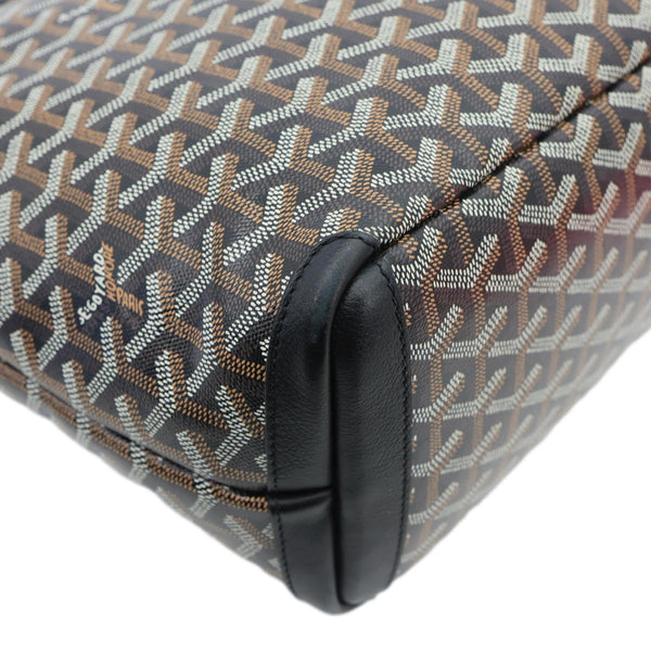 GOYARD Artois PM Chevron Print Coated Canvas Tote Bag Black