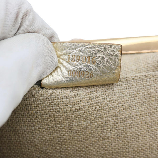 GUCCI Tom Ford Evening Python Leather Chain Shoulder Bag Gold 129016