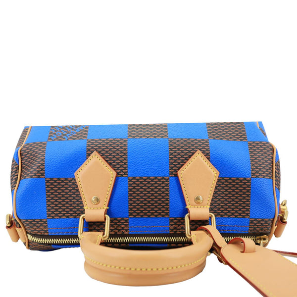 LOUIS VUITTON Speedy 25 Bandouliere Damier Pop Shoulder Bag Blue