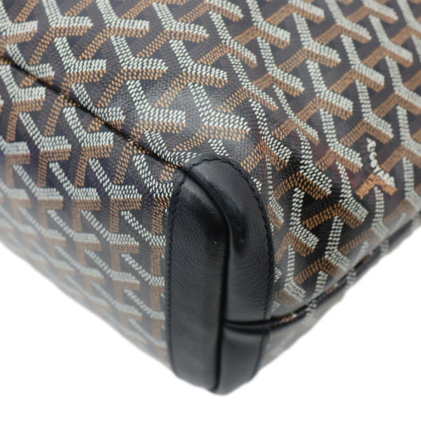 GOYARD Artois PM Chevron Print Coated Canvas Tote Bag Black