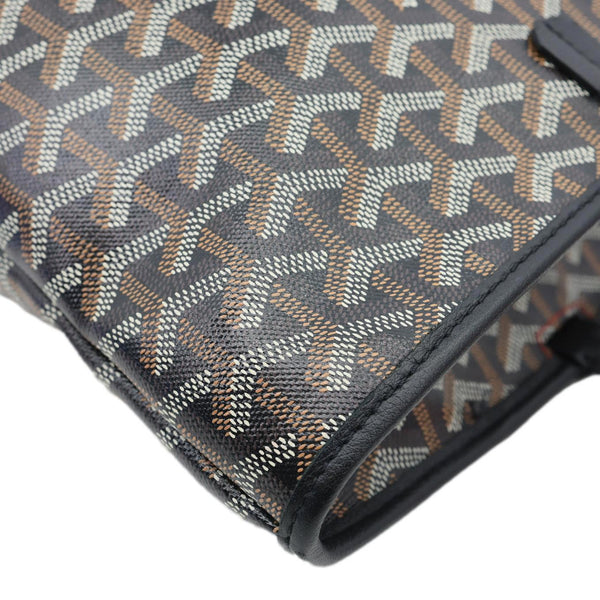 GOYARD Artois PM Chevron Print Coated Canvas Tote Bag Black