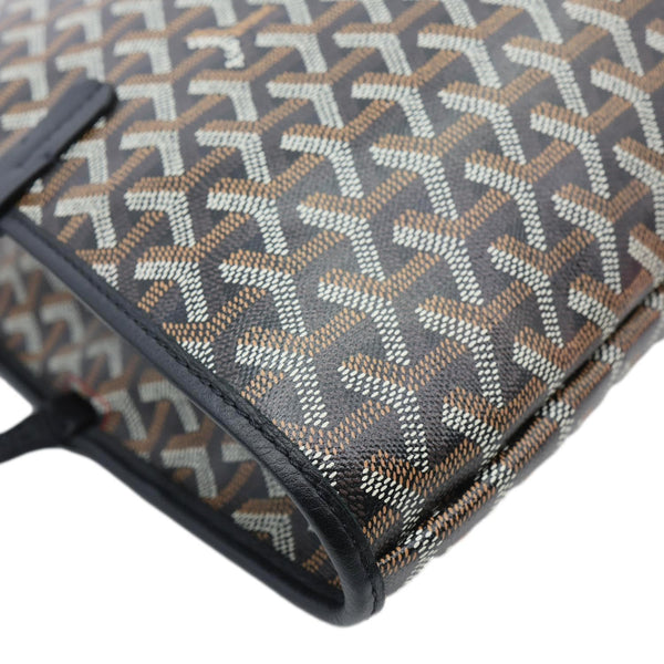 GOYARD Artois PM Chevron Print Coated Canvas Tote Bag Black