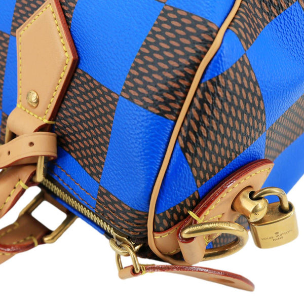 LOUIS VUITTON Speedy 25 Bandouliere Damier Pop Shoulder Bag Blue