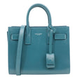 YVES SAINT LAURENT Sac de Jour Nano Calfskin Leather Satchel Bag Turquoise