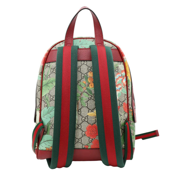 GUCCI Tian Animal Print GG Canvas Backpack Beige 427042