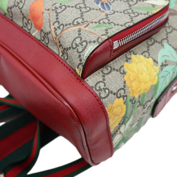 GUCCI Tian Animal Print GG Canvas Backpack Beige 427042