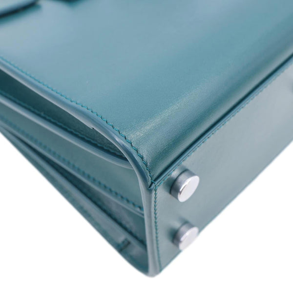 YVES SAINT LAURENT Sac de Jour Nano Calfskin Leather Satchel Bag Turquoise