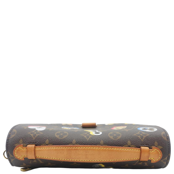 LOUIS VUITTON Lovelock Metis Pochette Patches Monogram Canvas Crossbody Bag Brown