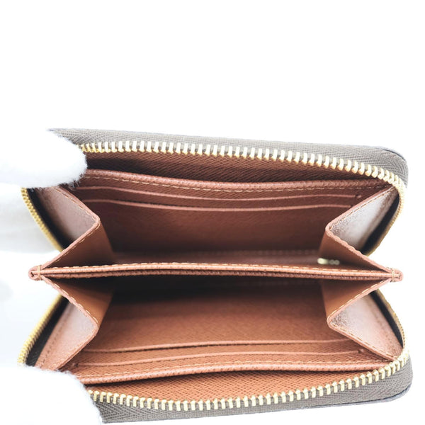LOUIS VUITTON Monogram Canvas Zippy Coin Purse Brown