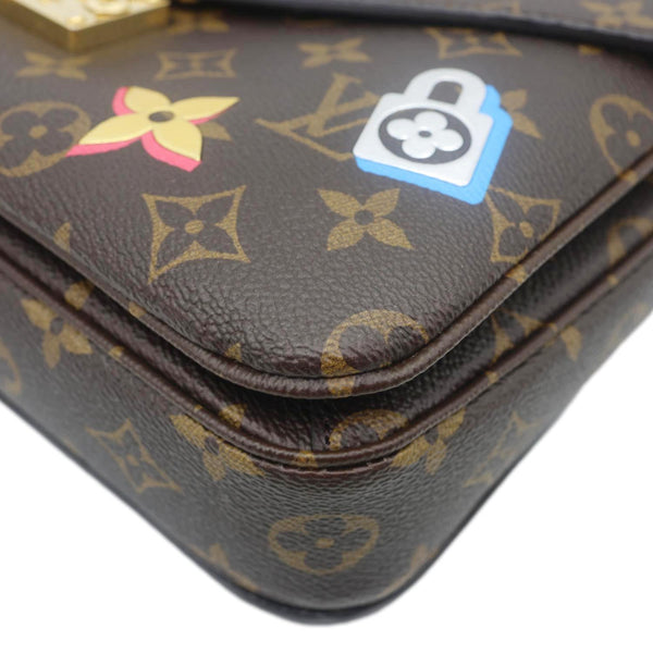 LOUIS VUITTON Lovelock Metis Pochette Patches Monogram Canvas Crossbody Bag Brown