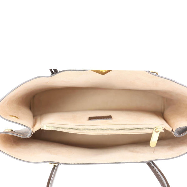 LOUIS VUITTON Kensington Damier Ebene Tote Bag Brown