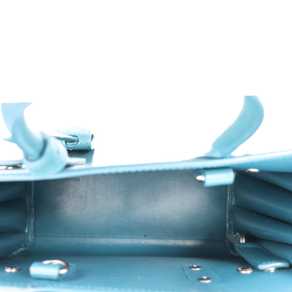 YVES SAINT LAURENT Sac de Jour Nano Calfskin Leather Satchel Bag Turquoise