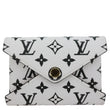 LOUIS VUITTON Kirigami Small Monogram Giant Canvas Pochette Clutch White