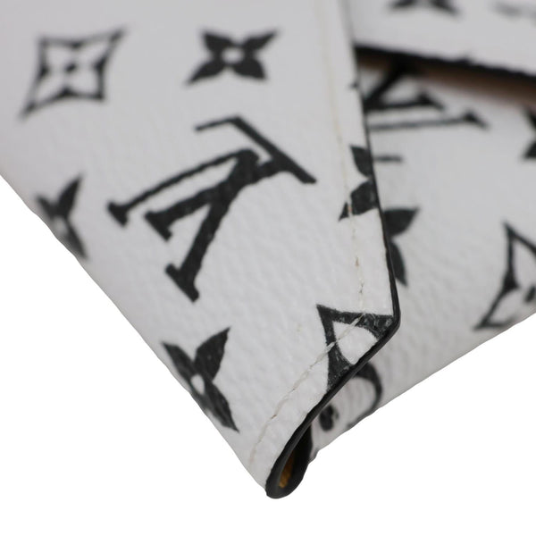 LOUIS VUITTON Kirigami Small Monogram Giant Canvas Pochette Clutch White