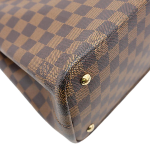 LOUIS VUITTON Kensington Damier Ebene Tote Bag Brown
