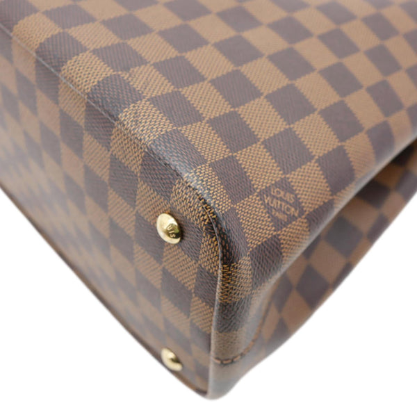 LOUIS VUITTON Kensington Damier Ebene Tote Bag Brown