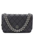 CHANEL Diamond Stitch Wallet On Chain Calfskin WOC Crossbody Bag Black
